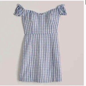 Abercrombie Blue & White Gingham / Checkered Mini Dress - Medium